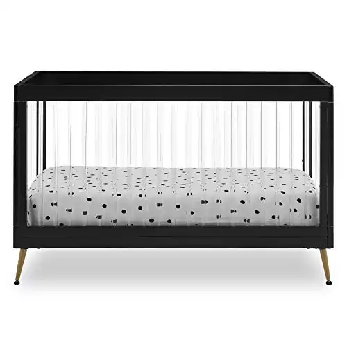 Sloane 4-in-1 Acrylic Convertible Crib (Acrylic Black)
