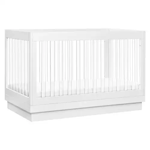 Harlow Acrylic 3-in-1 Convertible Crib (White Acrylic)