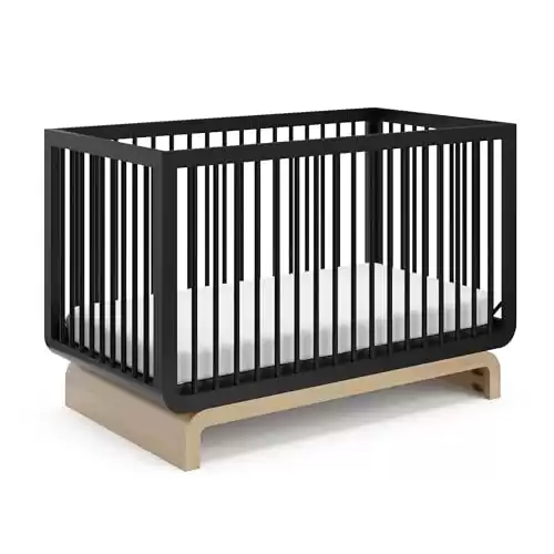 Santorini Deluxe 5-in-1 Convertible Crib (Black)