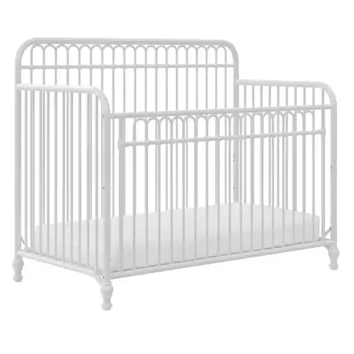 Ivy 3-in-1 Convertible Metal Crib (White)