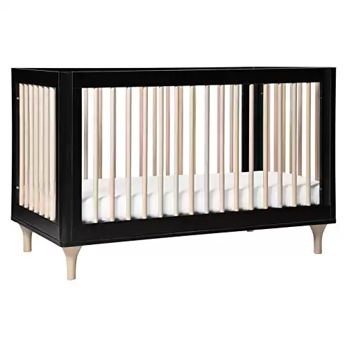 Lolly 3-in-1 Convertible Crib (Natural Washed/Black)