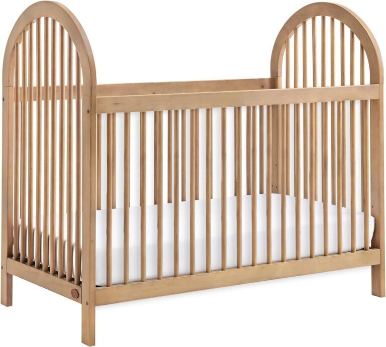 Everlee Modern High Arch 3-in-1 Convertible Crib_Honey_Wood