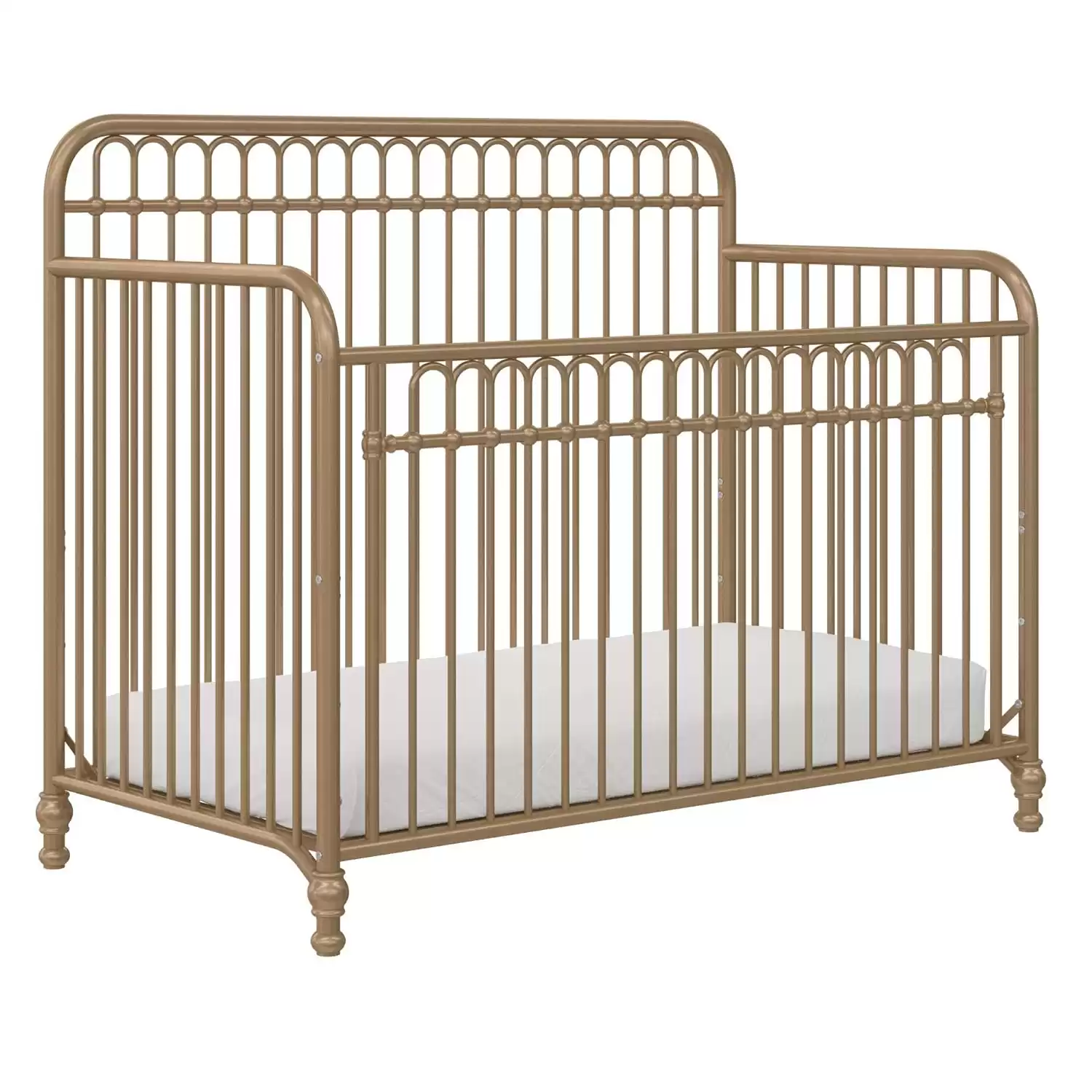 Ivy 3-in-1 Convertible Metal Crib (Gold)