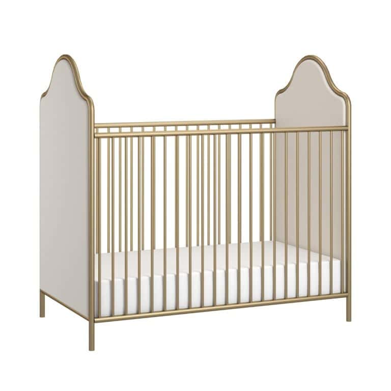 Piper Upholstered Gold Crib