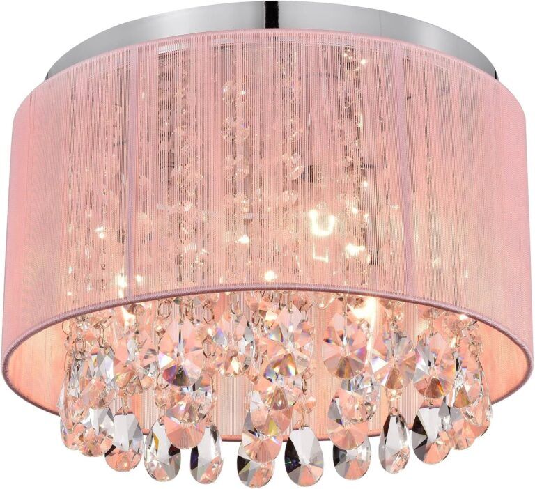 Pink Crystal Chandelier