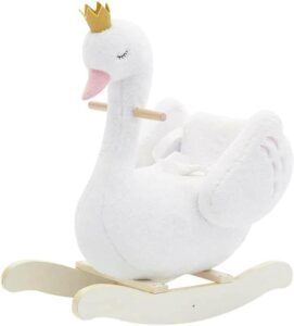 plush swan rocker toy