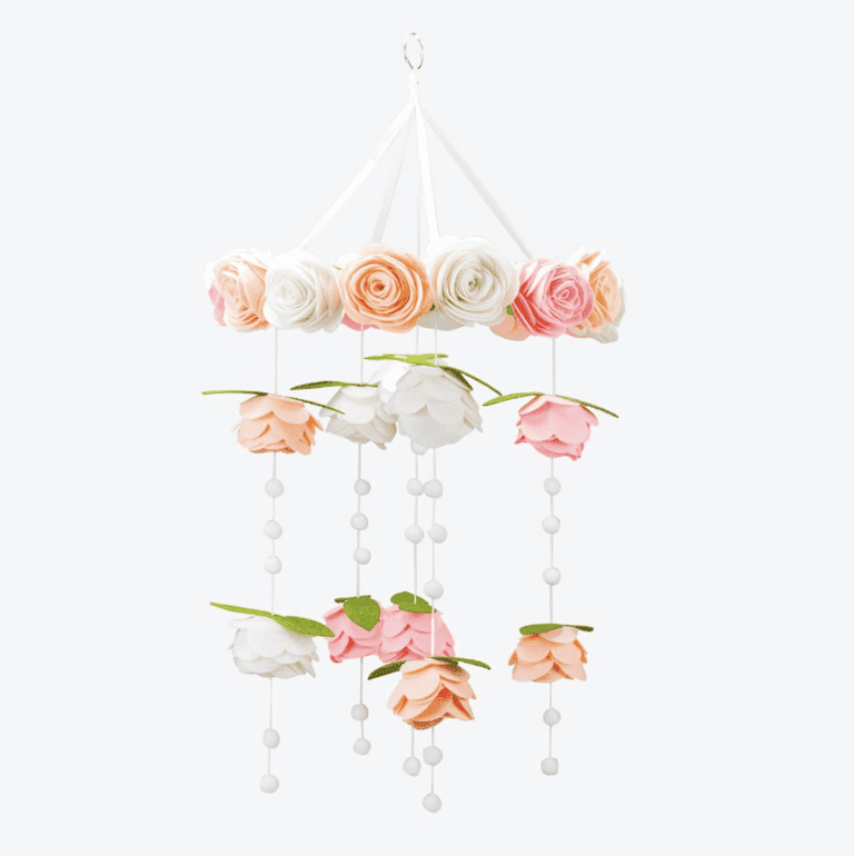 Flower mobile for crib - A beautiful rose mobile