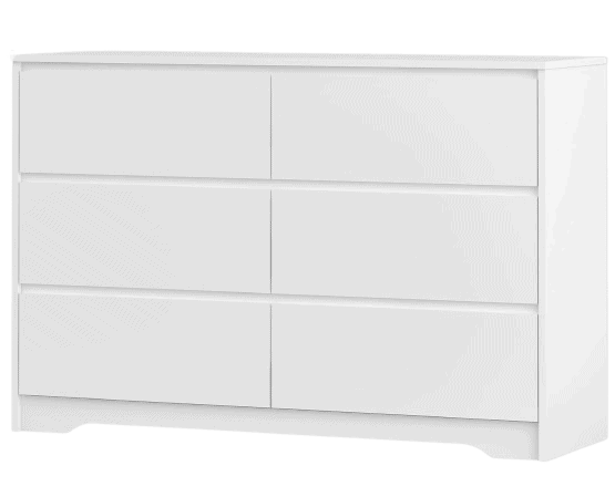 Panana Modern 6 Drawer Double Dresser