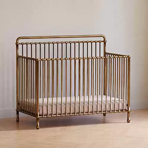 NAMESAKE Winston 4-in-1 Convertible Metal Crib in Vintage Gold