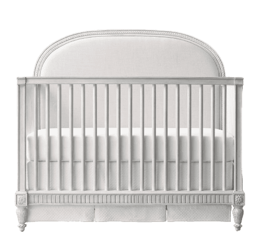 BELLE UPHOLSTERED CONVERSION CRIB - ANTIQUE GREY MIST