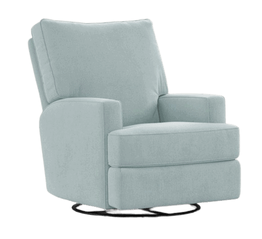 Becca Spa Swivel Glider Recliner Blue