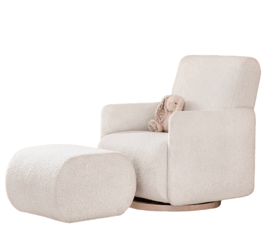 Mia Swivel Glider Bouche Ivory Pottery Barn