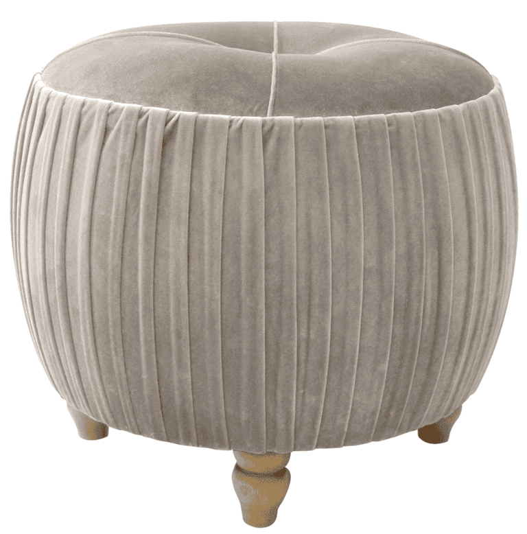 New Pacific Direct Helena Velvet Small Round Ottoman